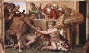Michelangelo Buonarroti Sacrifice of Noah oil on canvas